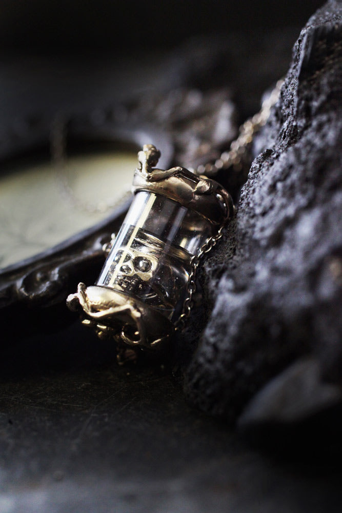 Skull in Glass Jar Necklace - Clavius Jewelry