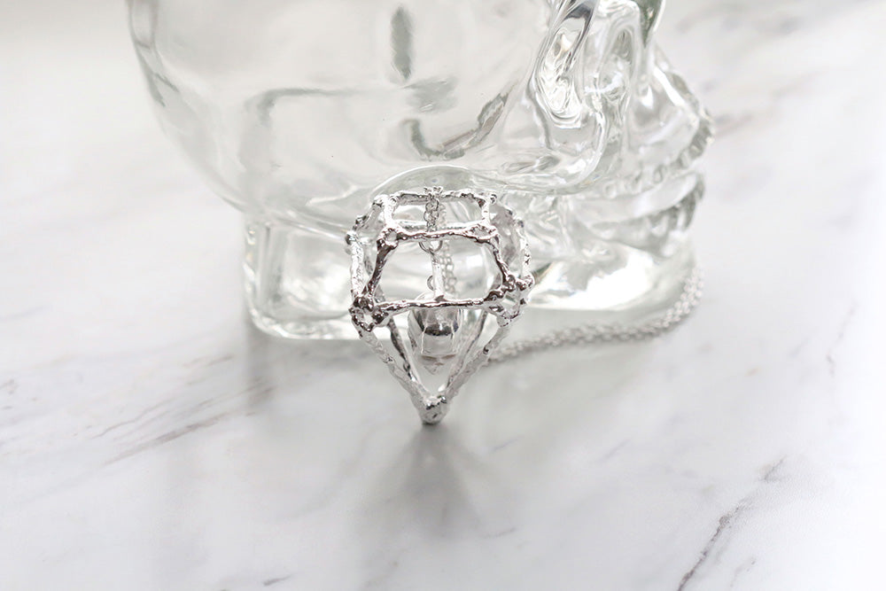 Rough Diamond Cage Necklace - Clavius Jewelry