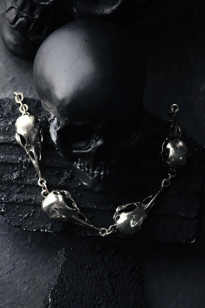 Four Crow Skulls Bracelet - Clavius Jewelry