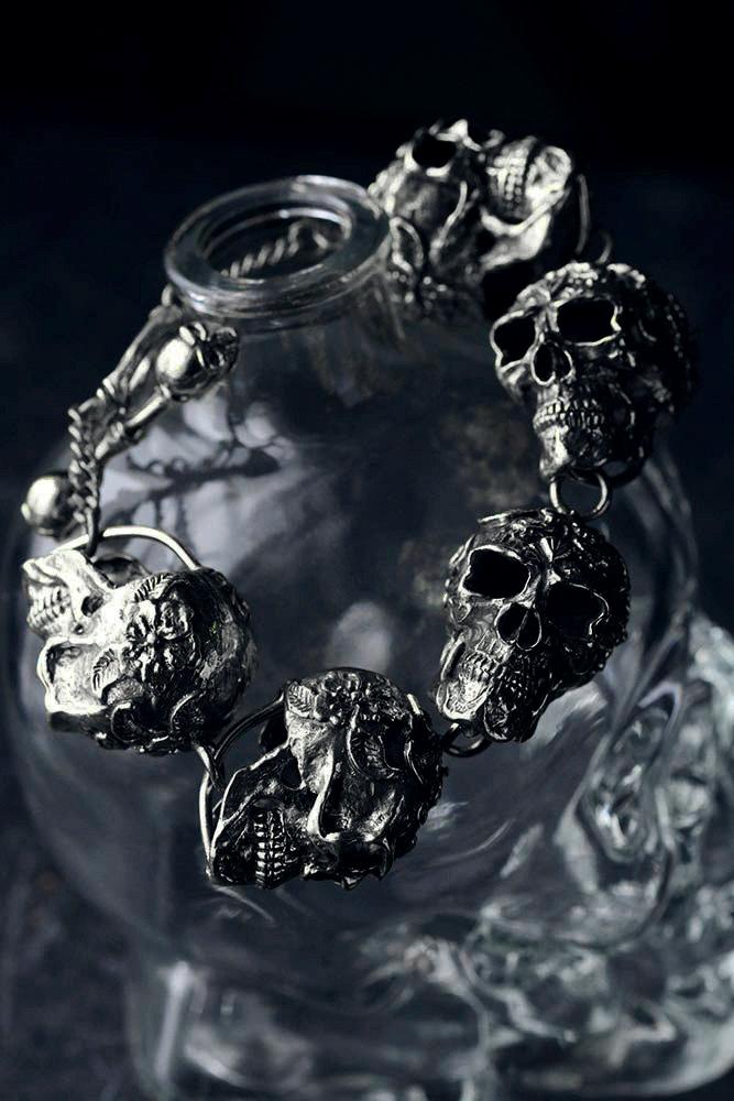 Tatoo Schädel Talisman Armband