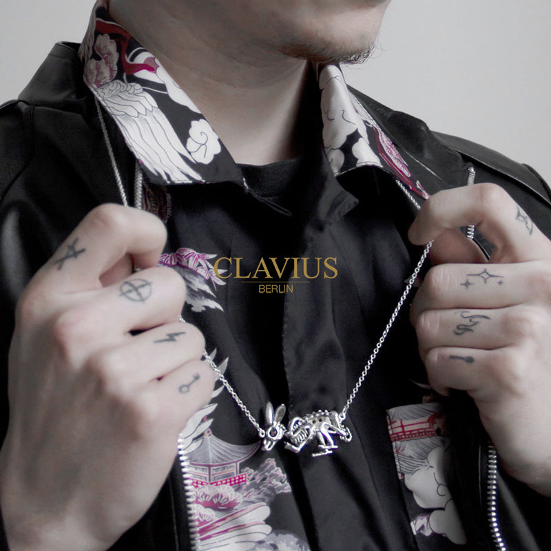 Hasenskelett Halskette (Bemalt) - Clavius Jewelry